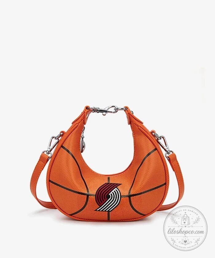 Portland Trail Blazers Basketball Shaped Crossbody Shoulder Bag